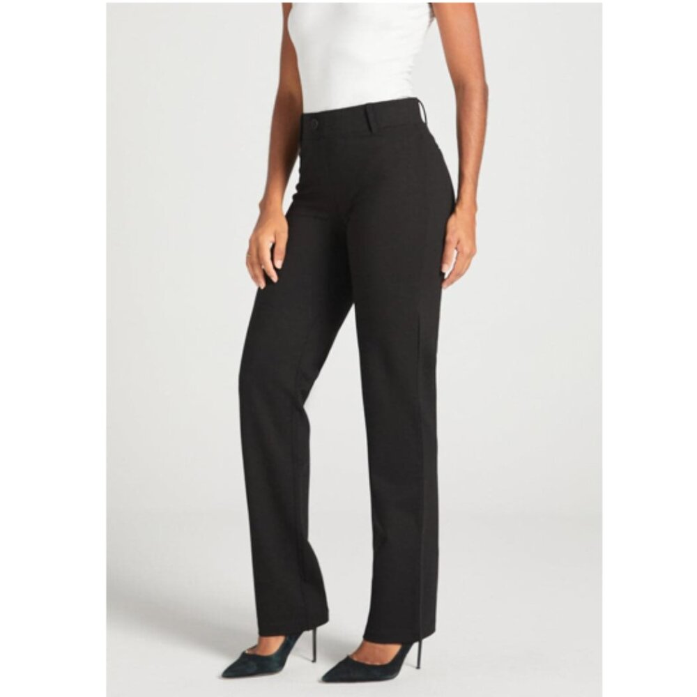 Betabrand Classic Dress Pants Yoga Comfort Pull On Straight Leg Size M - Picture 2 of 15